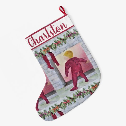 Weihnachtsabend Großer Weihnachtsstrumpf (Rückseite (Hängend))