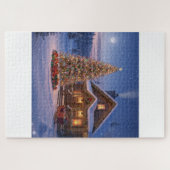 Weihnachtsabend im Mondlicht - gemütliche Puzzelsz Puzzle (Horizontal)