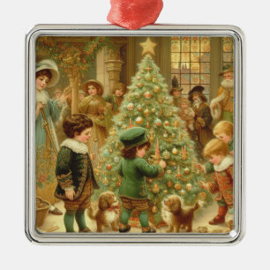 Weihnachtsabend im viktorianischen Stil Zeit, den  Ornament Aus Metall