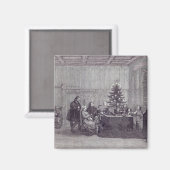 Weihnachtsabend in Deutschland Magnet (Vorderseite/Rückseite)