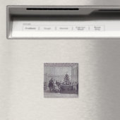 Weihnachtsabend in Deutschland Magnet (In Situ (Geschirrspüler))