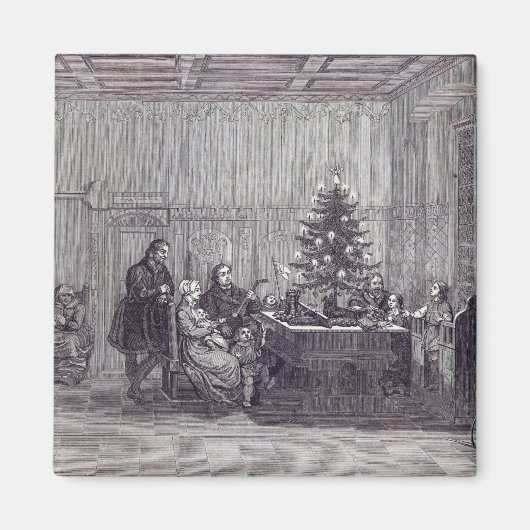 Weihnachtsabend in Deutschland Magnet (Vorne)