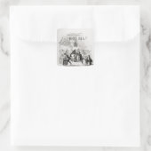 Weihnachtsabend in Herrn Wardle Quadratischer Aufkleber (Tasche)