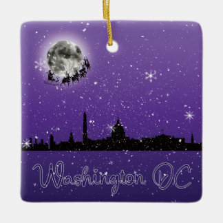 Weihnachtsabend in Washington DC Keramikornament