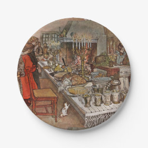 Weihnachtsabend Julaftonen Pappteller