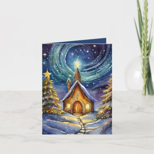 Weihnachtsabend Karte (Vorderseite)