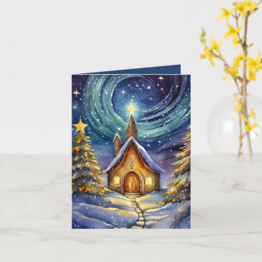 Weihnachtsabend Karte (Gelbe Blume)