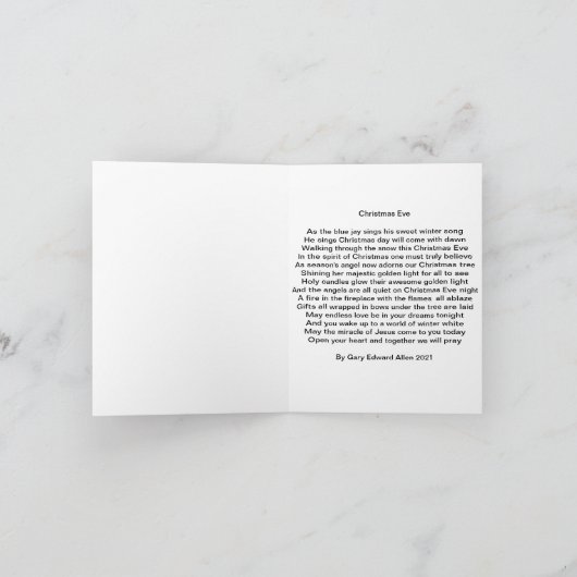 Weihnachtsabend Karte (Innenseite)