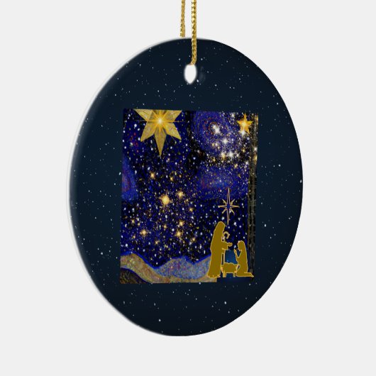 Weihnachtsabend Keramik Ornament (Rechts)