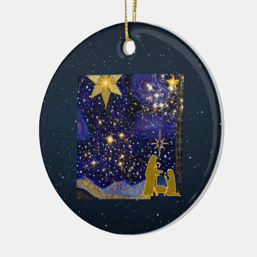 Weihnachtsabend Keramik Ornament (Links)