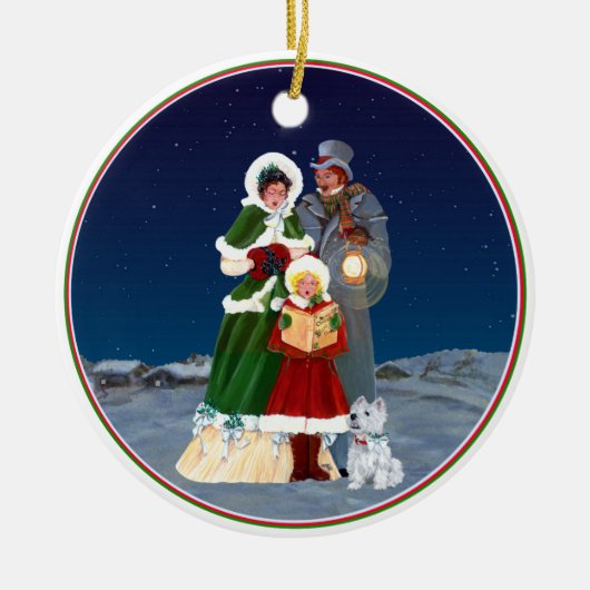 Weihnachtsabend Keramikornament (Vorne)