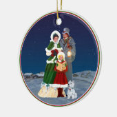 Weihnachtsabend Keramikornament (Links)