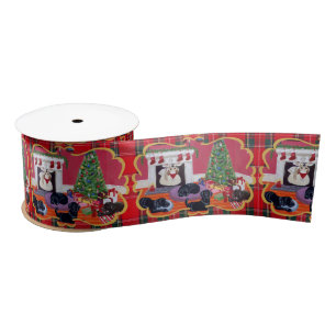 Weihnachtsabend Labradors Satinband