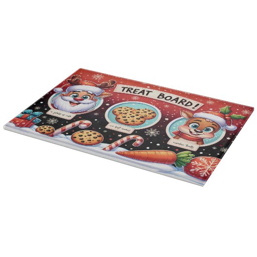 Weihnachtsabend Leckerei Board Geschenk | Milch un Schneidebrett (Ecke)