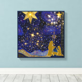 Weihnachtsabend Leinwanddruck (Insitu (Holzboden))