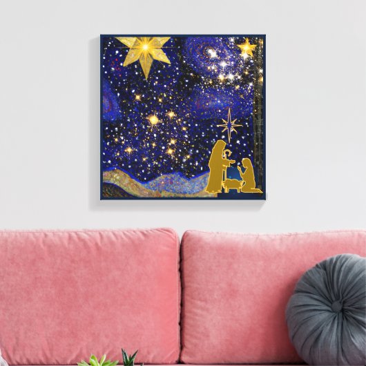 Weihnachtsabend Leinwanddruck (Insitu (Wohnzimmer))