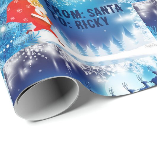 Weihnachtsabend Lieferung vom Namen des Weihnachts Geschenkpapier (Rolleneckpunkt)