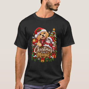 Weihnachtsabend-Magie – Süßer Hund und Katze Weihn T-Shirt