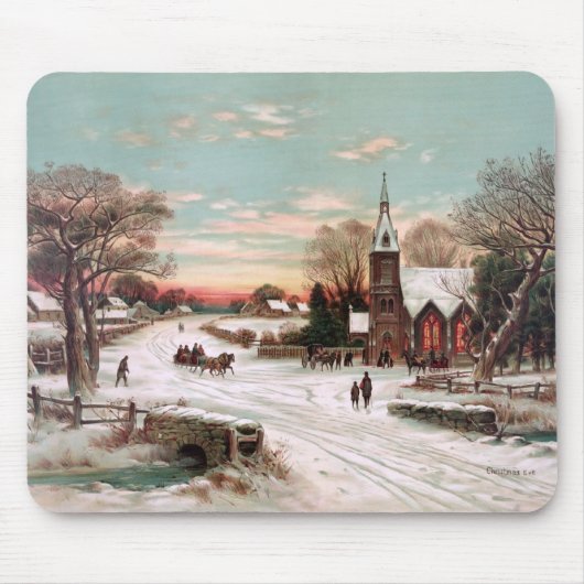Weihnachtsabend-Mauspad Mousepad (Vorne)