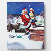 Weihnachtsabend mit Büchern Fotoplatte (Vorderseite)