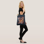 Weihnachtsabend mit den Katzen gemütliche Geschenk Tasche (Am Model)