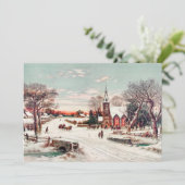 Weihnachtsabend mit Hoover & Son Malerei Feiertagskarte (Stehend Vorderseite)