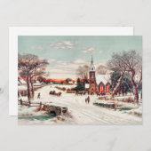 Weihnachtsabend mit Hoover & Son Malerei Feiertagskarte (Vorne/Hinten)