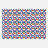 Weihnachtsabend mit Santa & Rudolph Geschenkpapier Set (Vorderseite)