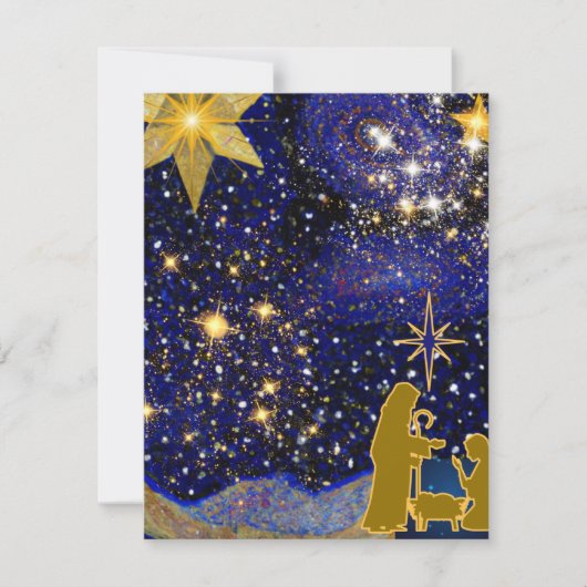 Weihnachtsabend Mitteilungskarte (Vorderseite)