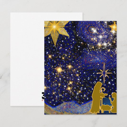 Weihnachtsabend Mitteilungskarte (Vorne/Hinten)