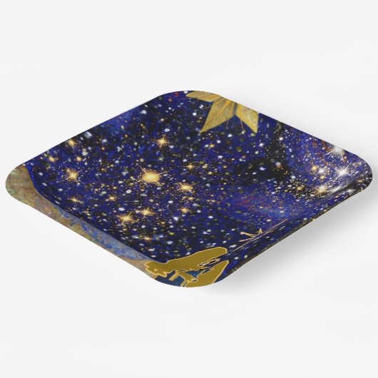 Weihnachtsabend Pappteller (Gewinkelt)