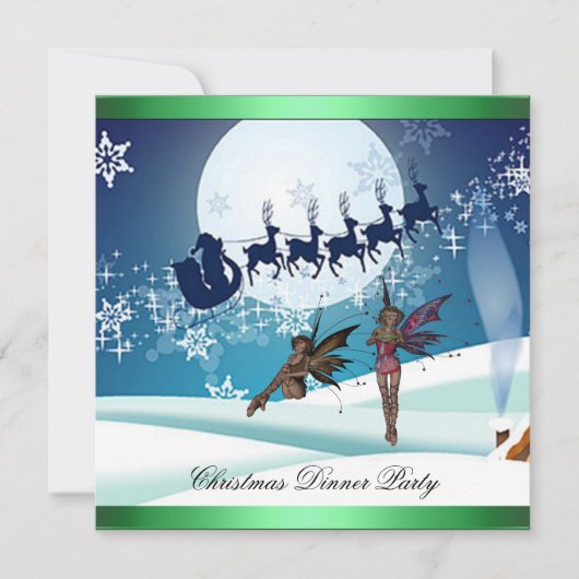 Weihnachtsabend Party 8 Einladung (Vorderseite)