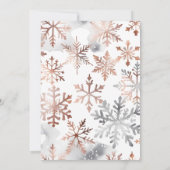 Weihnachtsabend Party boho metallische Aquarell Einladung (Rückseite)