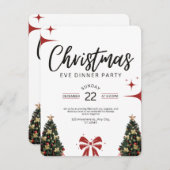 Weihnachtsabend Party Einladung (Vorne/Hinten)