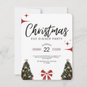 Weihnachtsabend Party Einladung (Vorderseite)