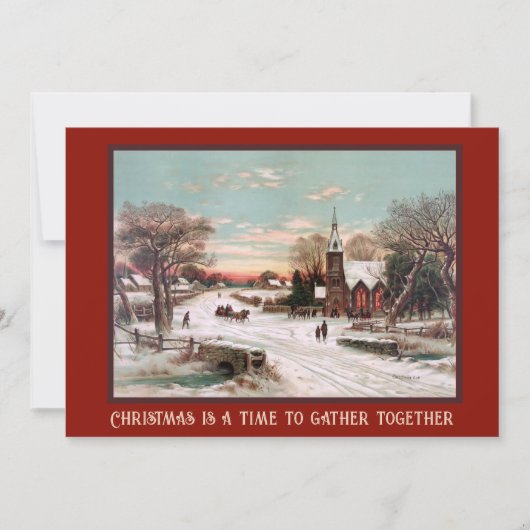 Weihnachtsabend-Party Einladung (Vorderseite)