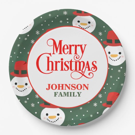 Weihnachtsabend Party Paper Teller (Vorderseite)