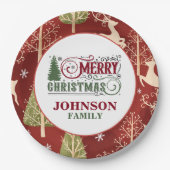 Weihnachtsabend Party Paper Teller (Vorderseite)