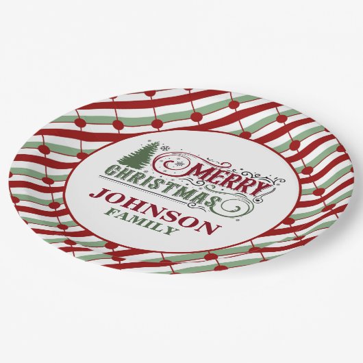 Weihnachtsabend Party Paper Teller (Schrägansicht)