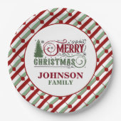 Weihnachtsabend Party Paper Teller (Vorderseite)