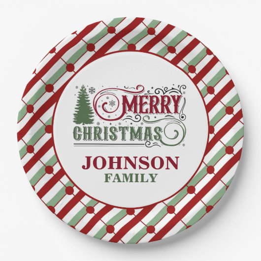 Weihnachtsabend Party Paper Teller (Vorderseite)