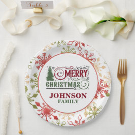 Weihnachtsabend Party Paper Teller