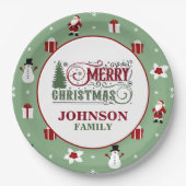 Weihnachtsabend Party Paper Teller (Vorderseite)