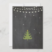 Weihnachtsabend Party Tree Lights Tree Einladung (Rückseite)