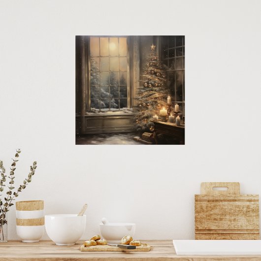 Weihnachtsabend-Poster Poster (Küche)