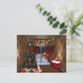 Weihnachtsabend Postkarte (Stehend Vorderseite)