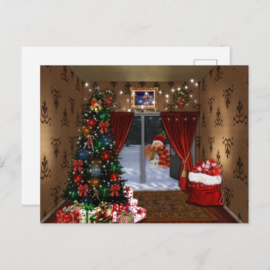 Weihnachtsabend Postkarte (Vorne/Hinten)