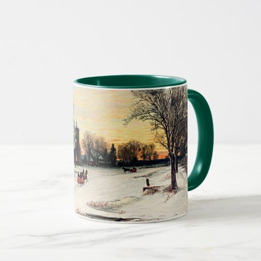 Weihnachtsabend, schöne Kunst, Tasse (VorderseiteRechts)