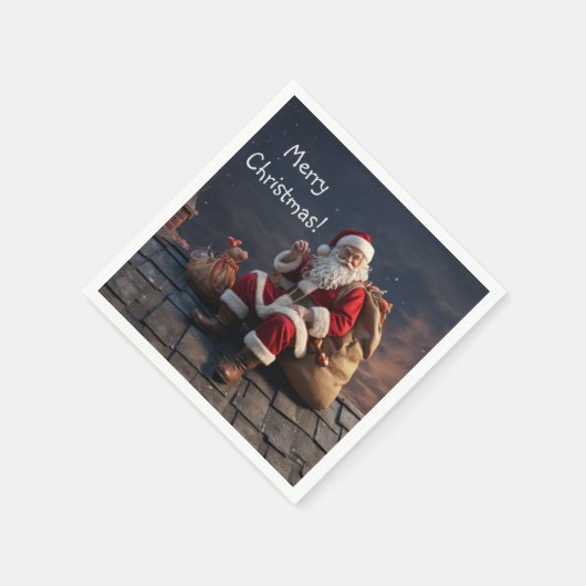 Weihnachtsabend Serviette (Ecke)