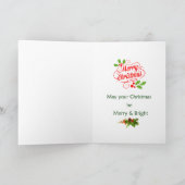 Weihnachtsabend Snowball-Kampf Karte (Innenseite)